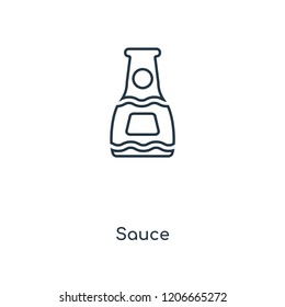 Sauce concept line icon. Linear Sauce concept outline symbol design. This simple element illustration can be used for web and mobile UI/UX.