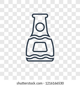 Sauce concept vector linear icon isolated on transparent background, Sauce concept transparency concept in outline style