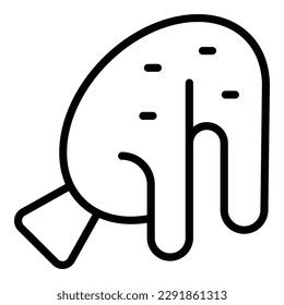 Sauce corn dog icon outline vector. Stick corndog. Fried cheese