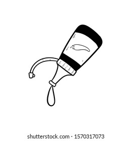 sauce doodle icon vector hand drawing 
