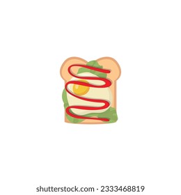 Sauce Egg Sandwich Vektorsymbol