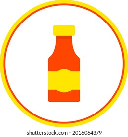 Sauce Flat Circle Vector Icon Design
