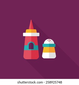 sauce flat icon with long shadow,eps10