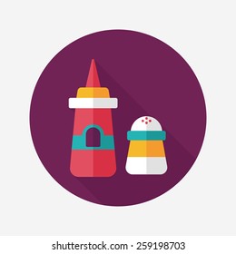 sauce flat icon with long shadow,eps10