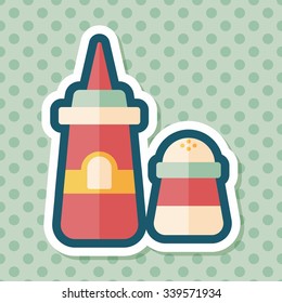 sauce flat icon with long shadow,eps10