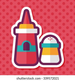 sauce flat icon with long shadow,eps10