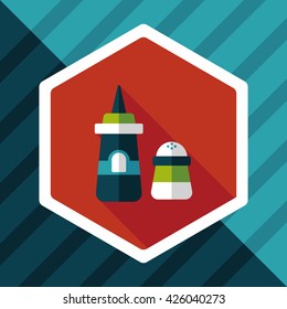 sauce flat icon with long shadow,eps10