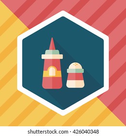sauce flat icon with long shadow,eps10