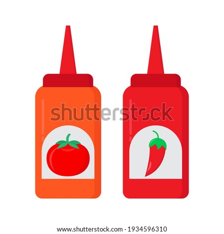 sauce flat icon of vector illustration