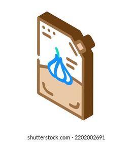 sauce garlic isometric icon vector. sauce garlic sign. isolated symbol illustration