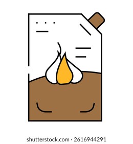 sauce garlic line icon vector. sauce garlic sign. isolated symbol illustration