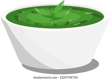 sauce green seafood vector illustration