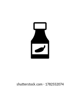 Sauce icon in black flat glyph, filled style isolated on white background