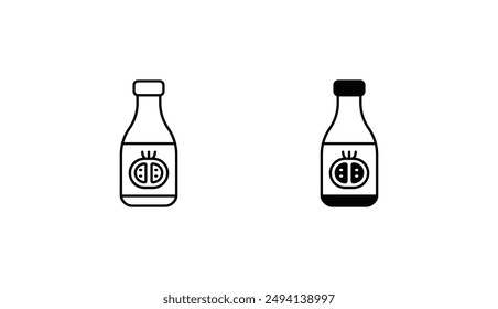 Sauce Icon Design mit weißem Hintergrund Stock Illustration