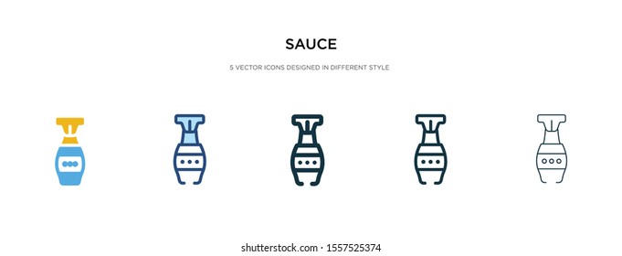 sauce icon in different style vector illustration. two colored and black sauce vector icons designed in filled, outline, line and stroke style can be used for web, mobile, ui