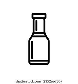 estilo de línea de icono de salsa vectorial