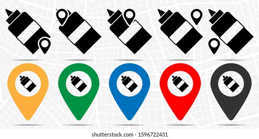 Sauce icon in location set. Simple glyph, flat illustration element of fast food theme icons