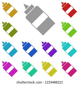 sauce icon in multi color. Simple glyph vector of Fast food set for UI and UX, website or mobile application