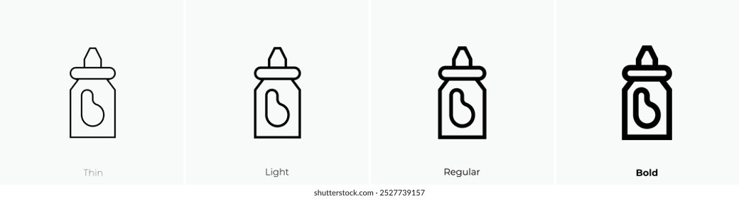 sauce icon. Thin, Light Regular And Bold style design isolated on white background