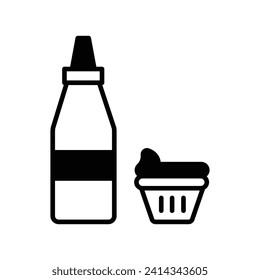 sauce icon with white background vector stock illustration