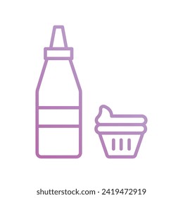 sauce icon with white background vector stock illustration