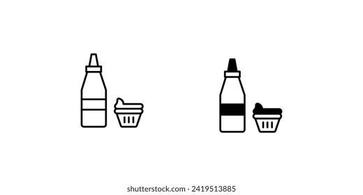 sauce icon with white background vector stock illustration