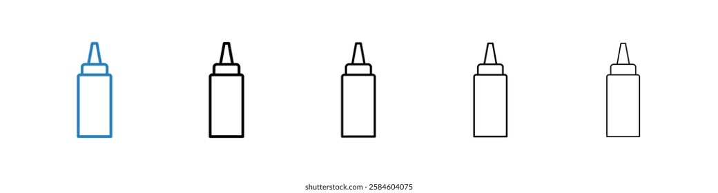 Sauce icons in five different stroke sizes
