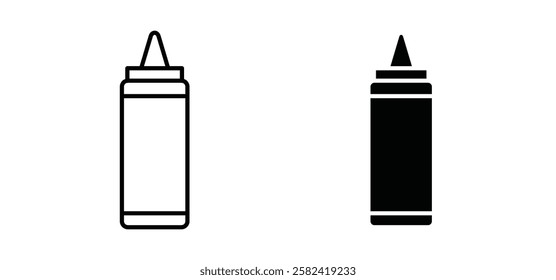 Sauce icons pack vectors in black flat and strokes