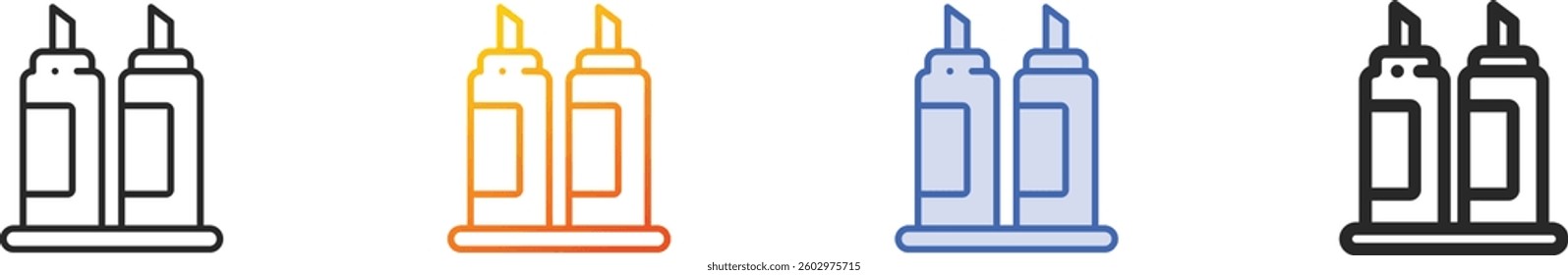 sauce icon.Thin Linear, Gradient, Blue Stroke and bold Style Design Isolated On White Background