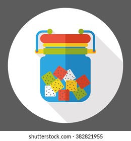 sauce jar flat icon