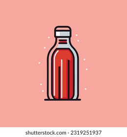 sauce ketchup bottle. sauce ketchup bottle illustration icon