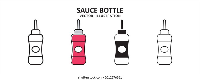 sauce, ketchup, vinegar vector icon design. Delicious snack graphic design illustration