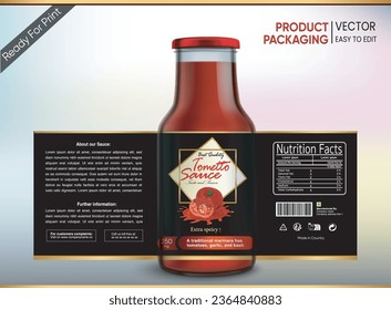 Sauce Label, Tometto Sauce label, Chilli pack, Sauce bottle mockup, Sauce design, Ketchup  Packaging, hot sauces, bottle vector, vector design free download, free label design, packaging, Jar vector