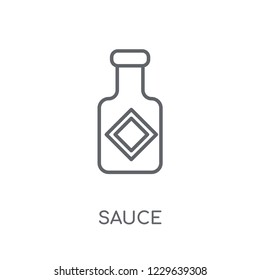 Sauce linear icon. Modern outline Sauce logo concept on white background from kitchen collection. Suitable for use on web apps, mobile apps and print media.