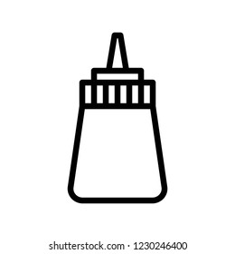 sauce liquid bottle processed food editable outline icon.