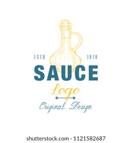 Sauce logo original design estd, badge can be used for menu, restaurant, shop, market vector Illustration on a white background