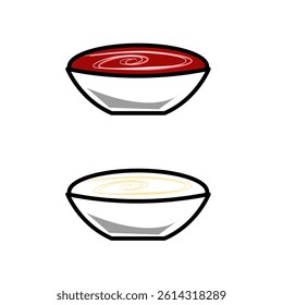 sauce and mayonnaise icon. vector illustration design. ketchup BBQ. vector fast food dressing