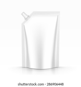 Sauce mayonnaise packaging package pack pouch bag isolated vector illustration