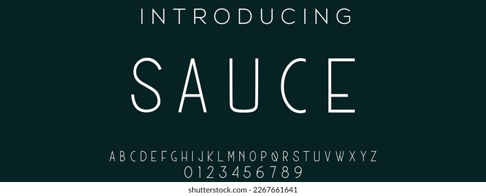 SAUCE Minimal luxury typo Font and Modern tech Typography urban style alphabet fonts.