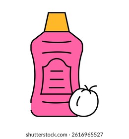 sauce natural tomato bottle line icon vector. sauce natural tomato bottle sign. isolated symbol illustration