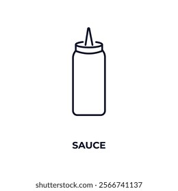 sauce outline icon. Linear vector from kitchen concept. Thin line sauce icon isolated on white background