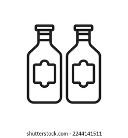 Sauce Outline Icon Vector Illustration