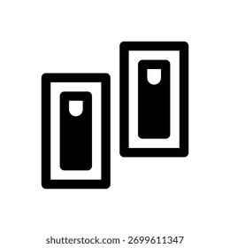 Pacotes de molho. Ícone de vetor de traçado com contorno e detalhes preenchidos em preto.