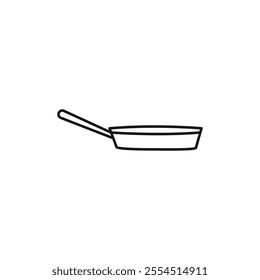 Sauce pan icon Isolated flat vector in outline