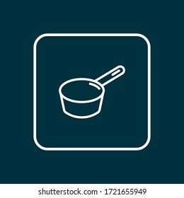 Sauce pan icon line symbol. Premium quality isolated pot element in trendy style.