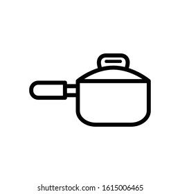 Sauce pan icon vector design template