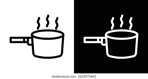 Sauce pan icon vector, illustration logo template in trendy style