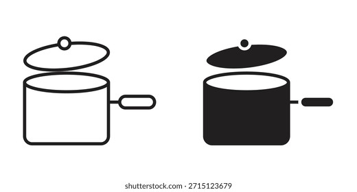 Sauce pan icon in vector. Logotype