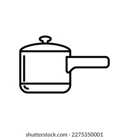 Sauce pan icon vector on trendy design