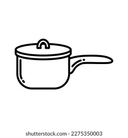 Sauce pan icon vector on trendy design